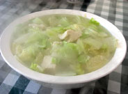 Chinese cabbage, Tofu and Mountain water